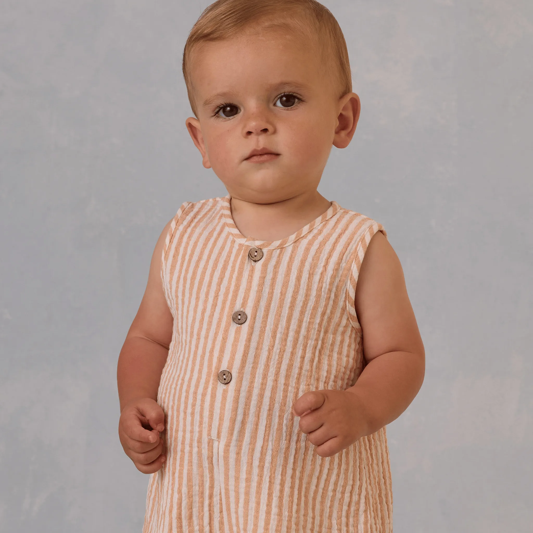 Maverick Romper - Grapefruit Stripe
