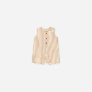 Maverick Romper - Grapefruit Stripe