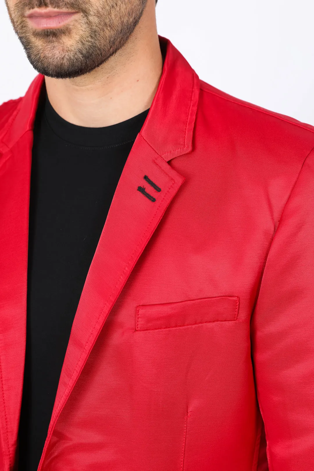Men's Double Button Red Blazer from Platini Fashion