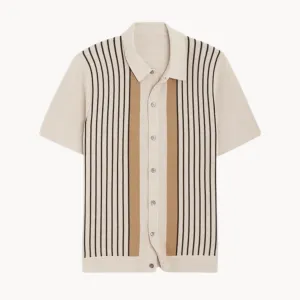 Men's Striped Relaxed Fit Polo Shirt