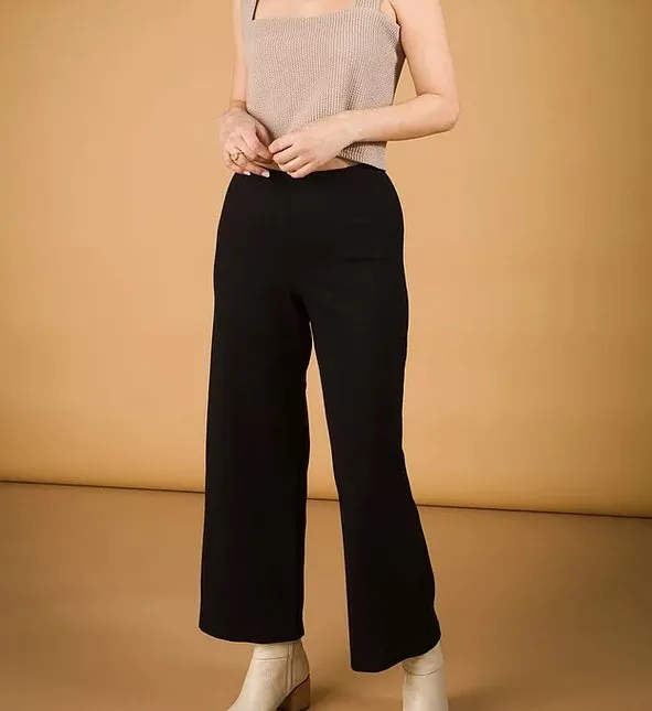 Mercedes Morin Flare Pants - Cropped or Long (Black)