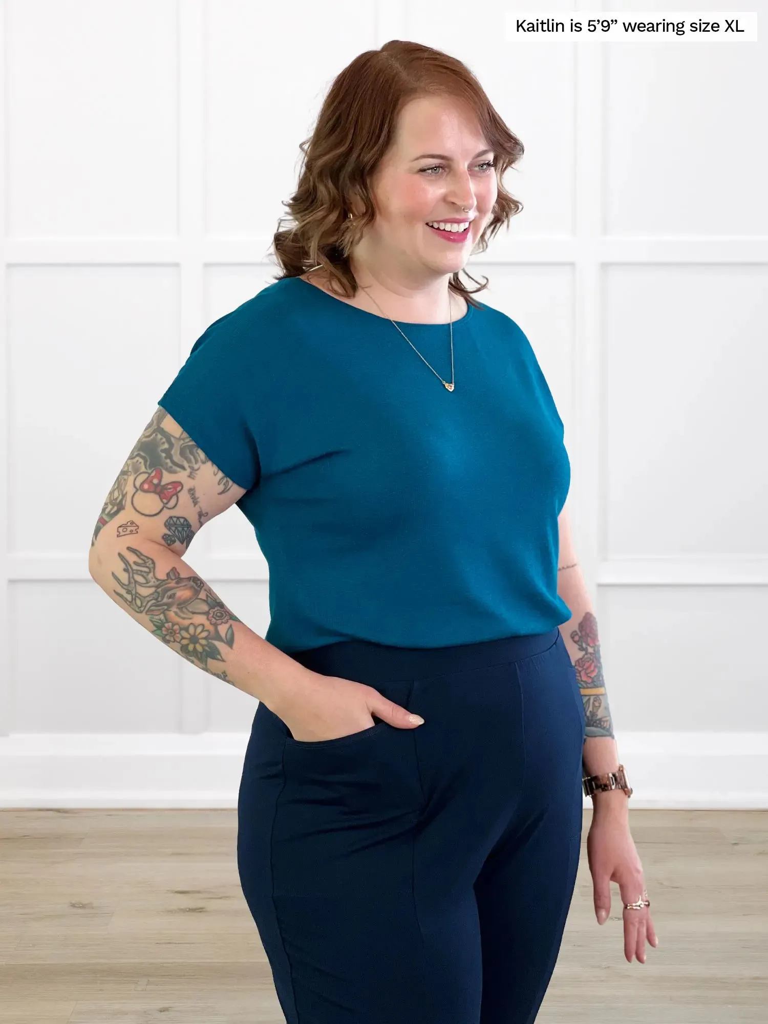 Mimi reversible neckline dolman top