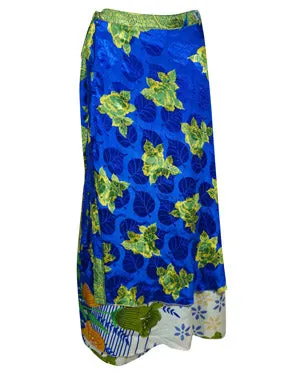 Orchid Blue Reversible Ankle Length Wrap Skirts SML