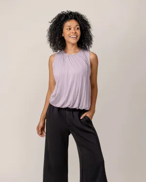 Piper Bubble Hem Nursing Tank | Lavender Mist