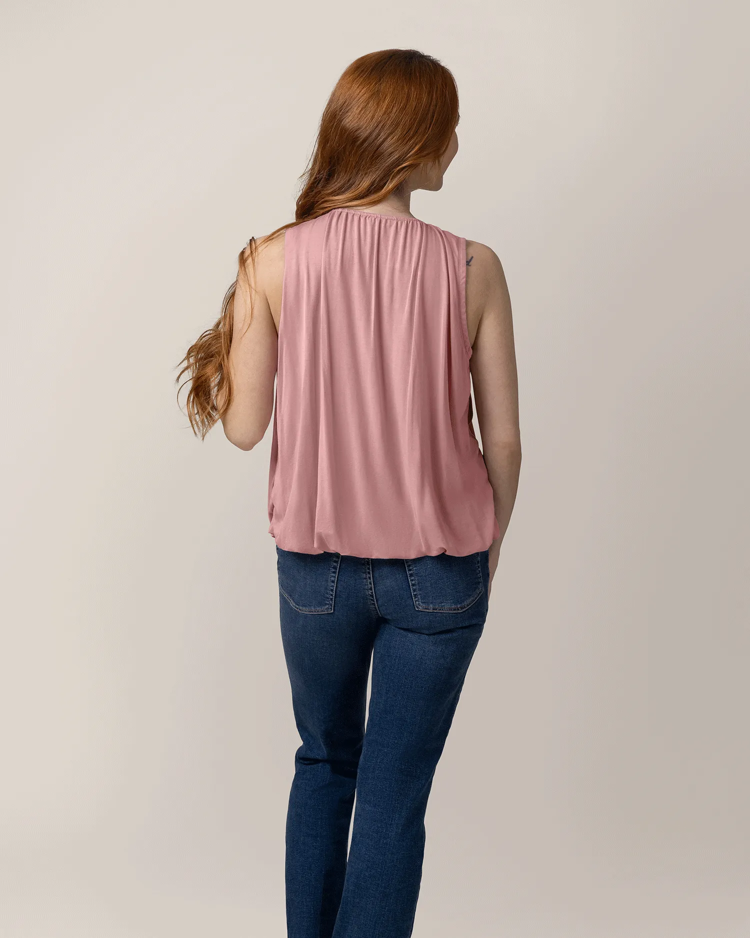 Piper Bubble Hem Nursing Tank | Light Mauve