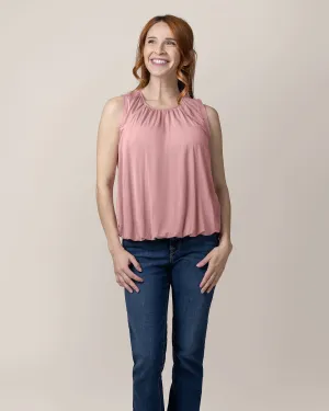 Piper Bubble Hem Nursing Tank | Light Mauve