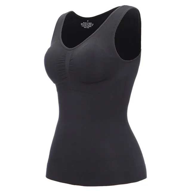 SAS Abdominal sports vest without steel ring with chest pad Shapewear Tank Tops