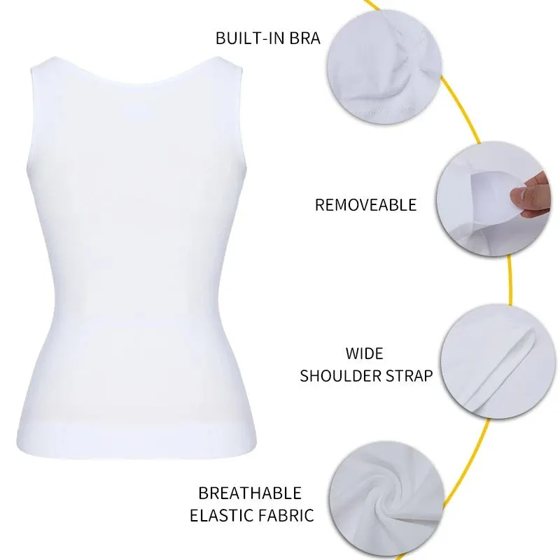 SAS Abdominal sports vest without steel ring with chest pad Shapewear Tank Tops