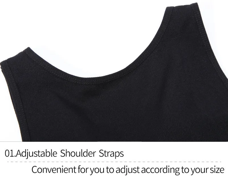 SAS Abdominal sports vest without steel ring with chest pad Shapewear Tank Tops