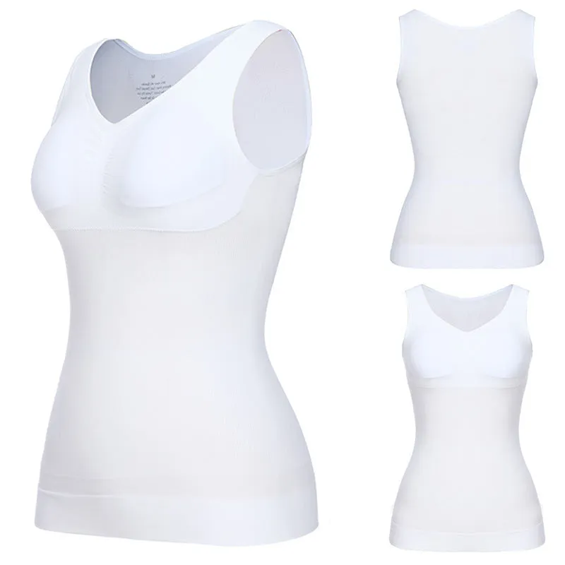 SAS Abdominal sports vest without steel ring with chest pad Shapewear Tank Tops
