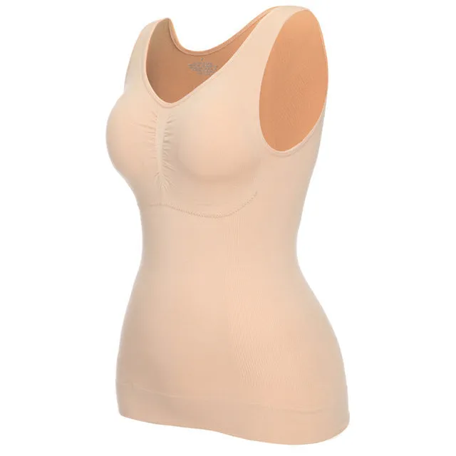 SAS Abdominal sports vest without steel ring with chest pad Shapewear Tank Tops