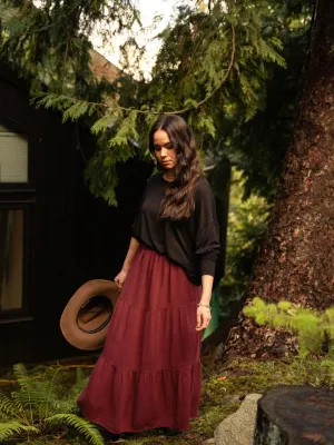 Scorpio Maxi Skirt | Brick | Final Sale