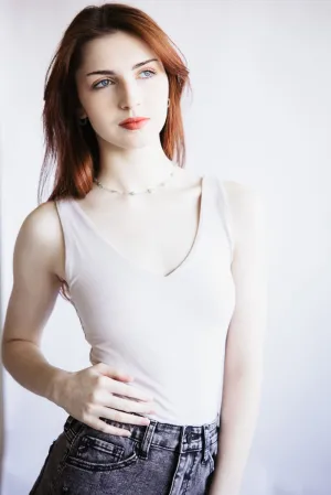 Seamless Double Layer Knit Tank Top for Women in Stone | 18363-STONE