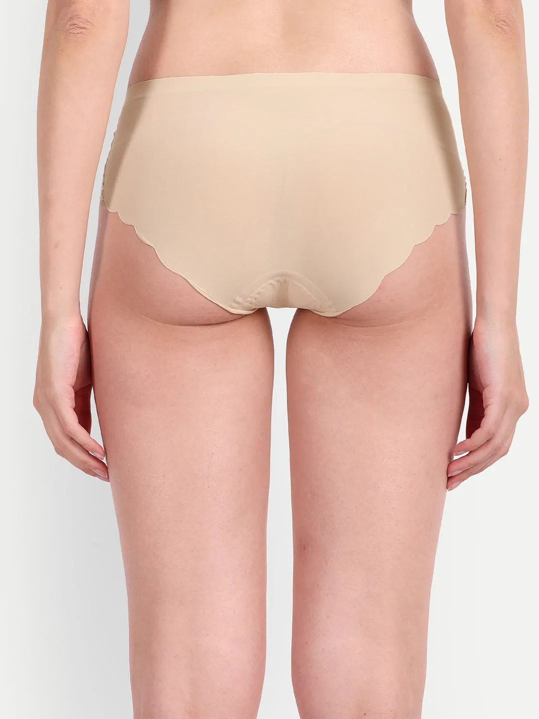 Seamless Panties Under Side Safety Period Pads, Beige