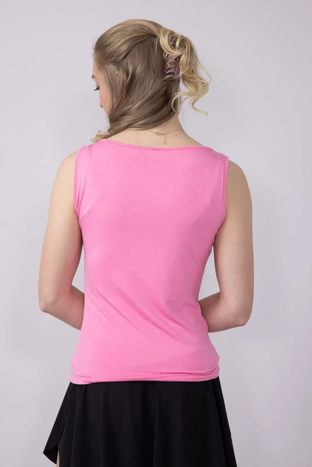 Simply Southern Double Layer Tank Top for Women in Pink | PP-0125-TANK-DBLYR-BBLGUM