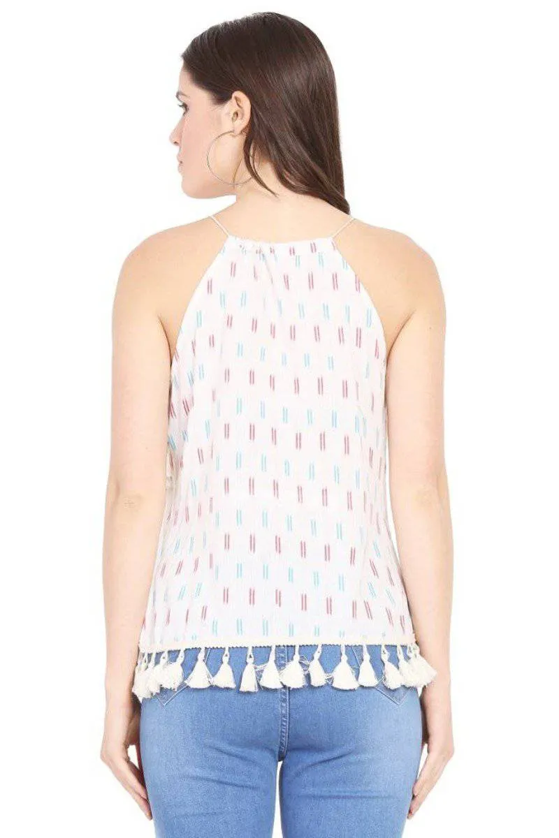 Slip Top with Tassel Details