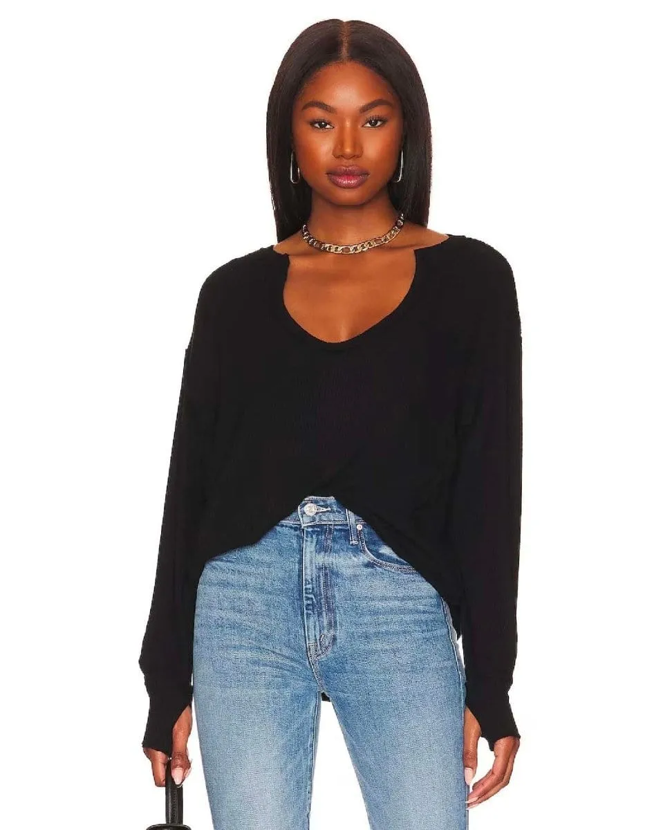 Spence VNeck Pullover Black