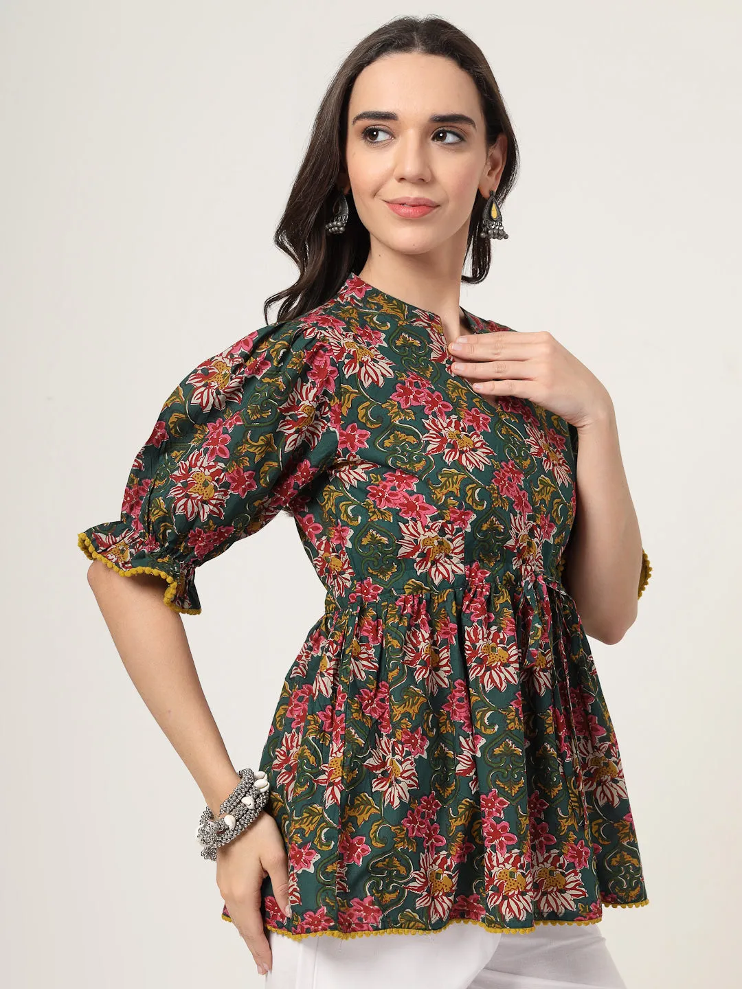 Style Quotient Women Green Printed Tunic