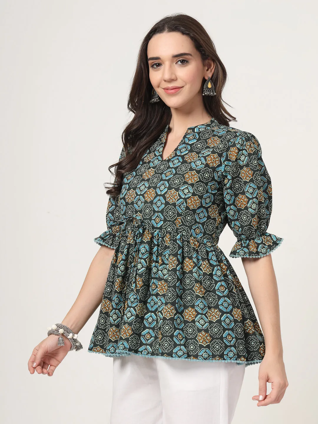 Style Quotient Women Navy Printed Tunic