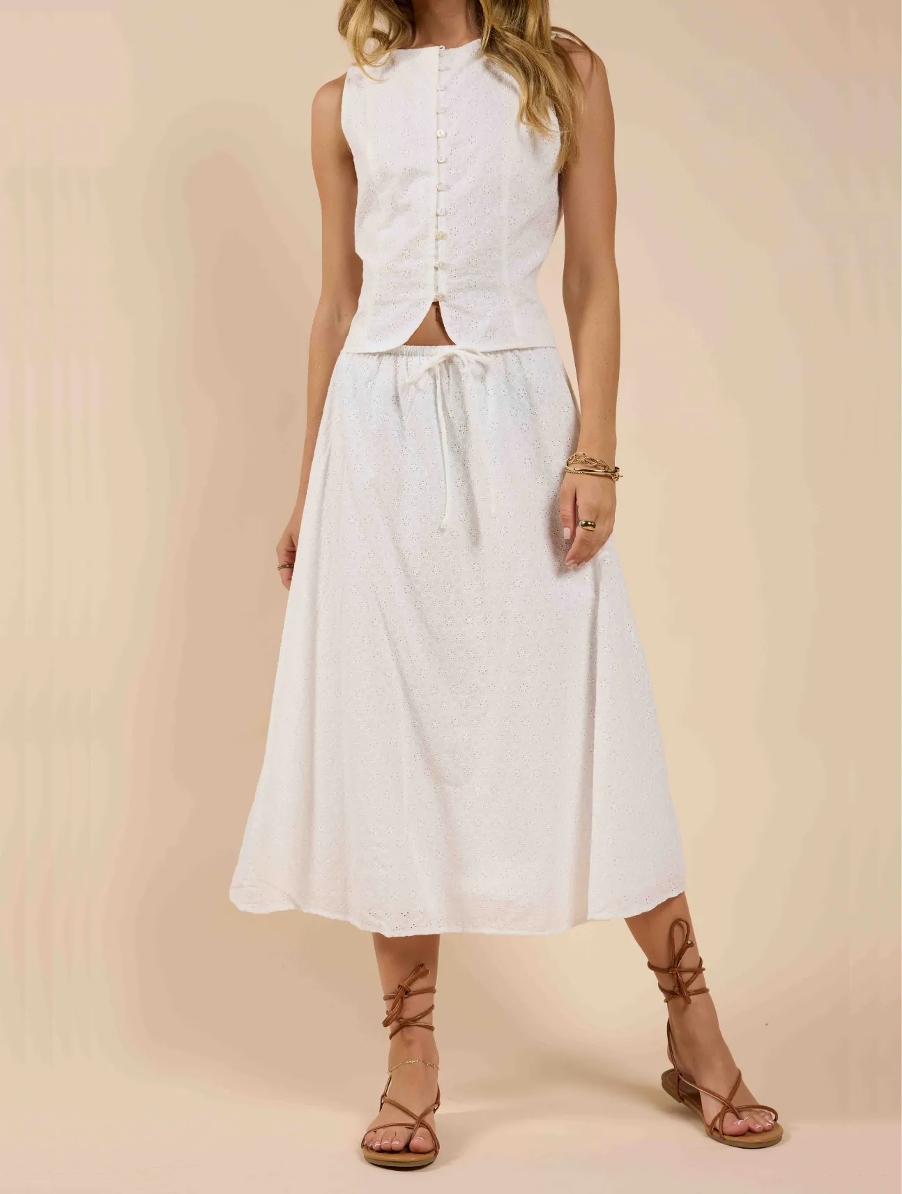 Sun Dream Eyelet Skirt