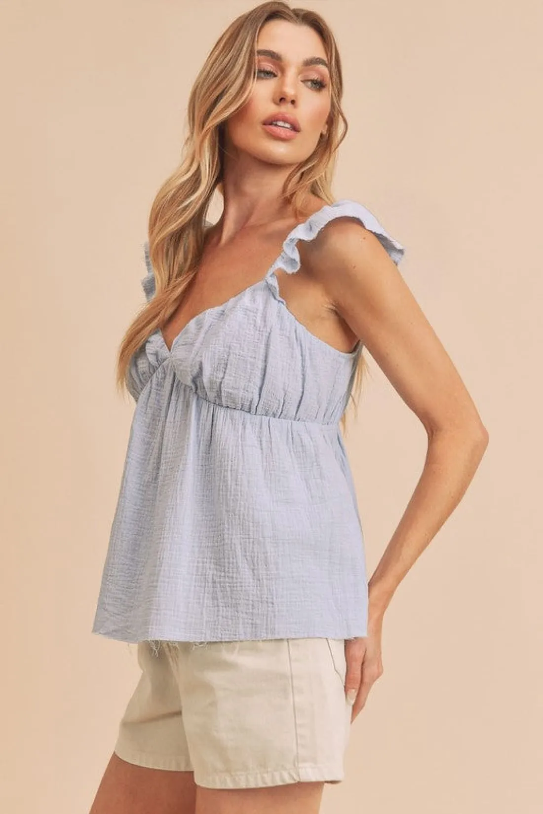 Sweetheart Neck Babydoll Top