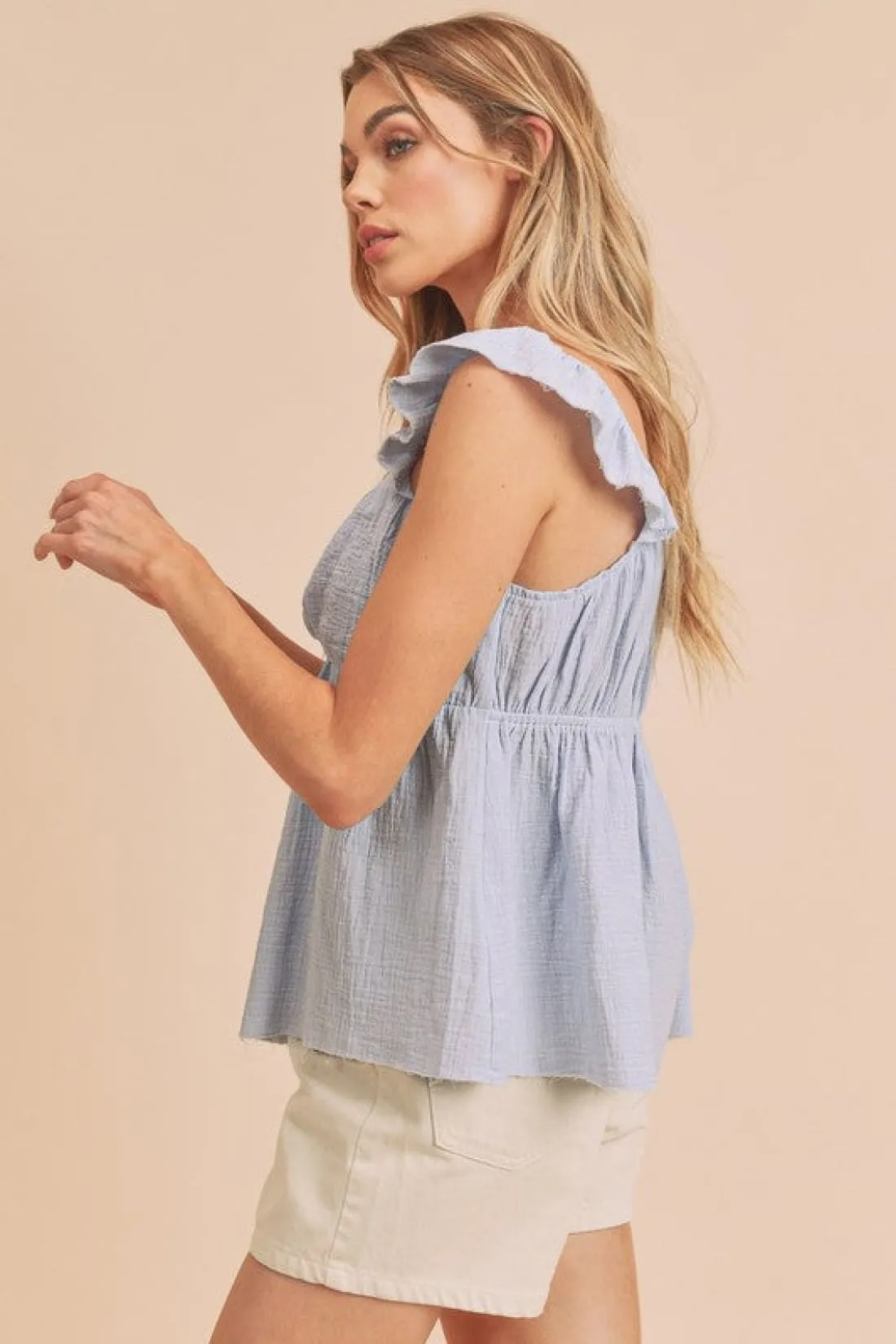 Sweetheart Neck Babydoll Top
