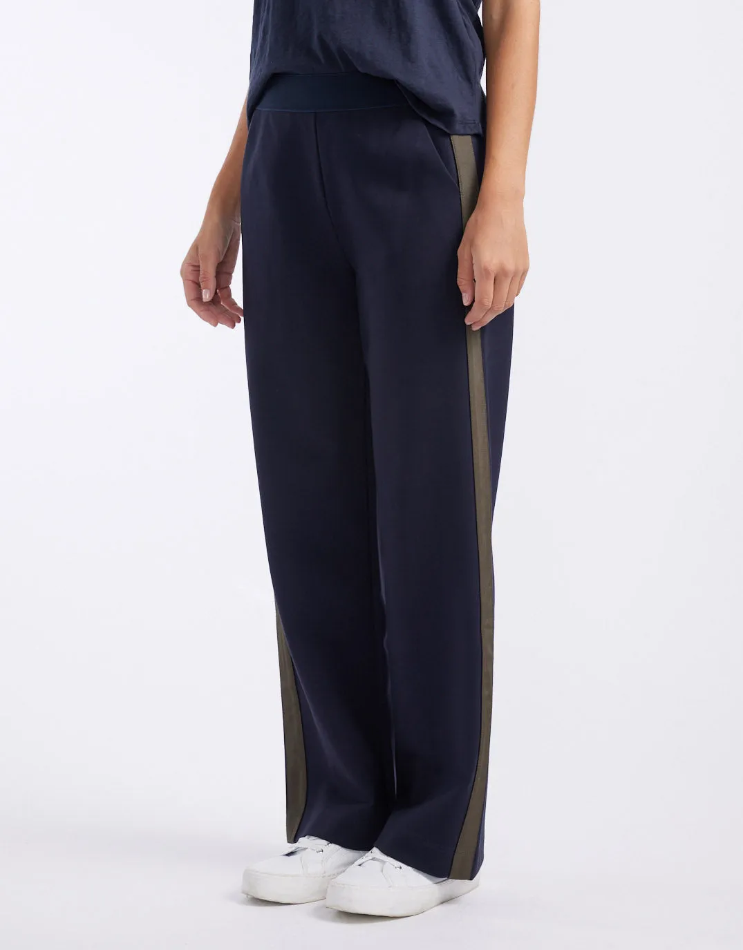 Timeless Straight Leg Ponte Pant  - Navy/Khaki