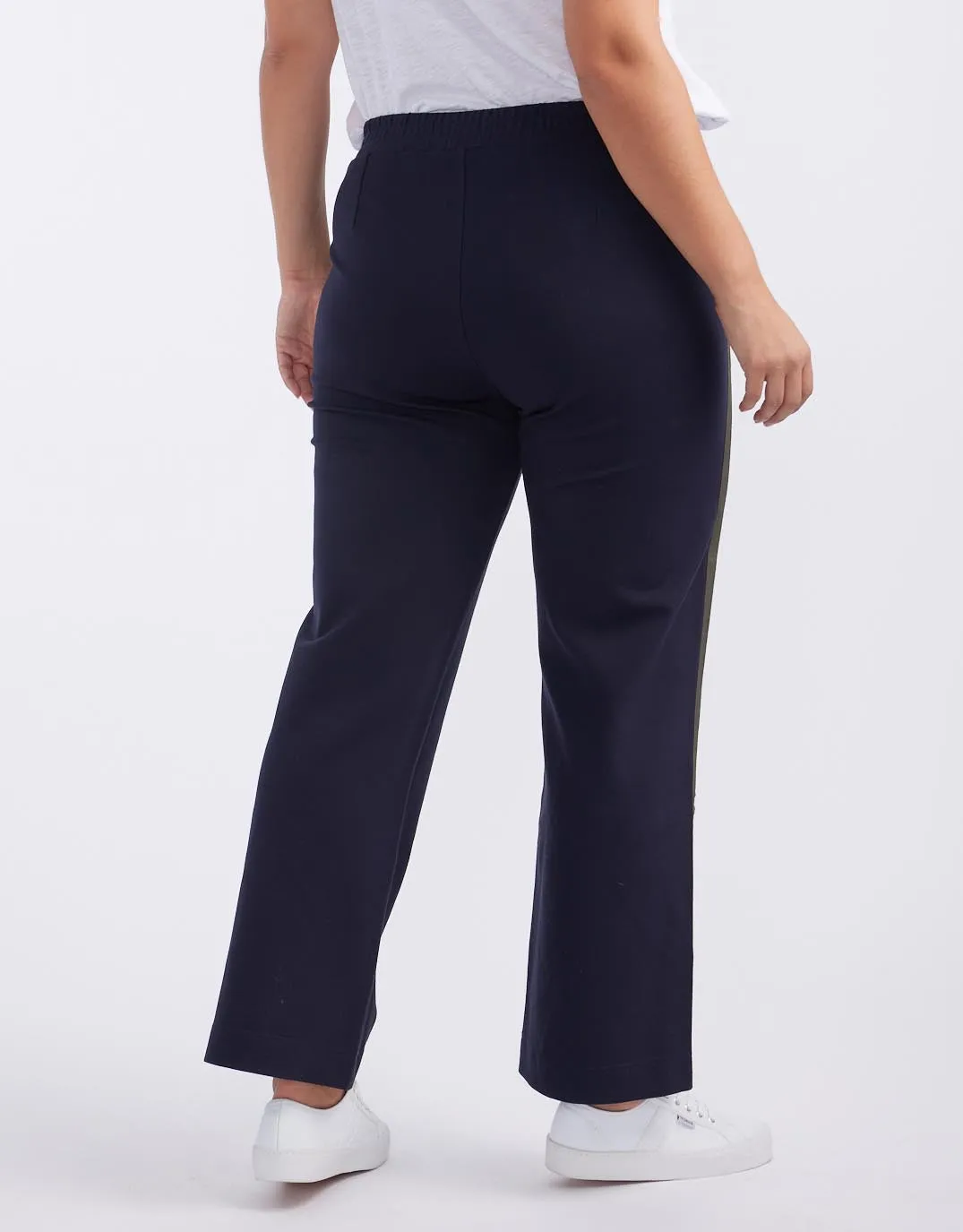 Timeless Straight Leg Ponte Pant  - Navy/Khaki