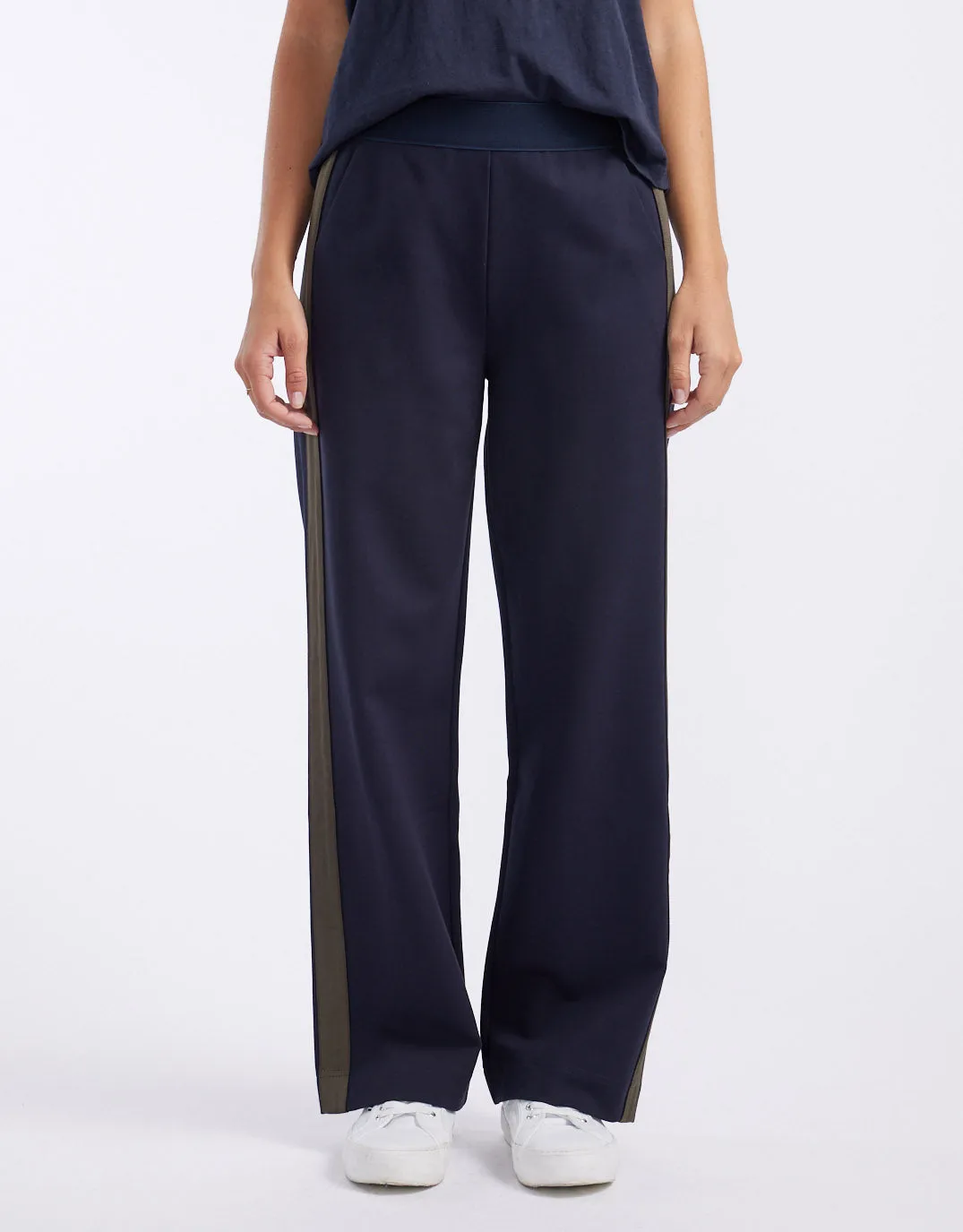 Timeless Straight Leg Ponte Pant  - Navy/Khaki