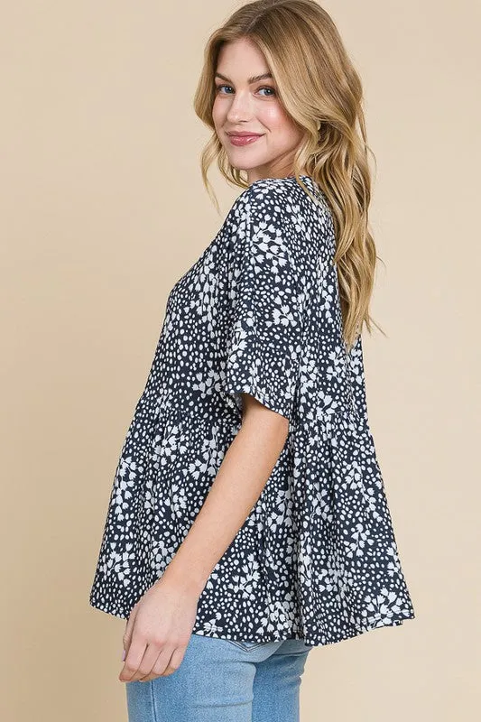 Timeless Style Floral Peplum Top