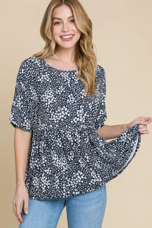 Timeless Style Floral Peplum Top