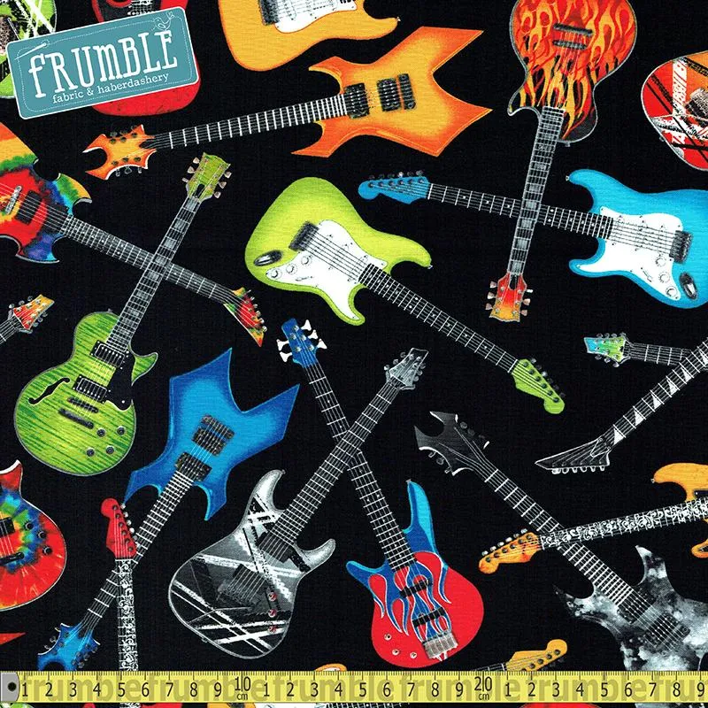 Tossed Electric Guitars Black