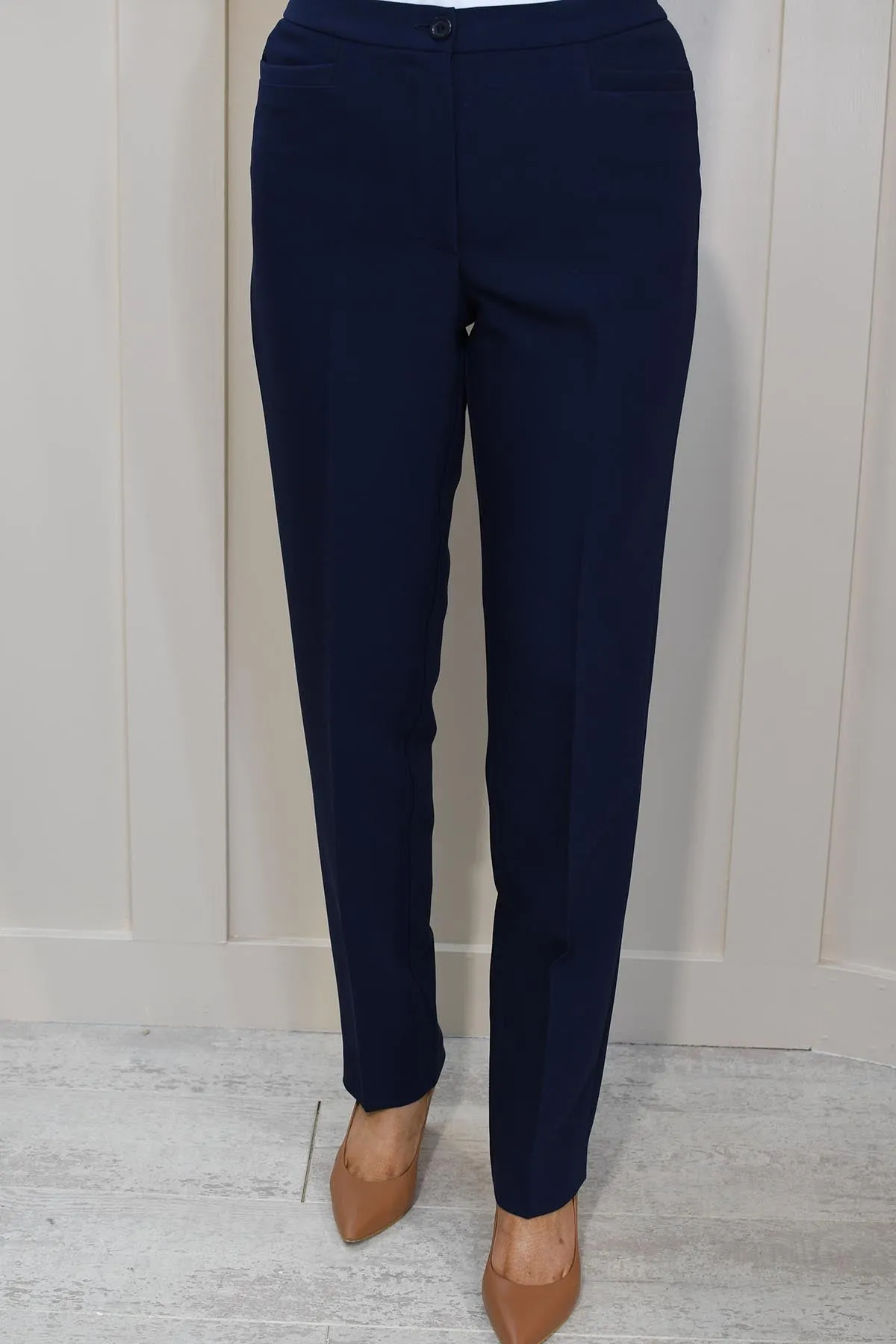 Via Veneto Navy Sarah Trousers- V315 SarahB