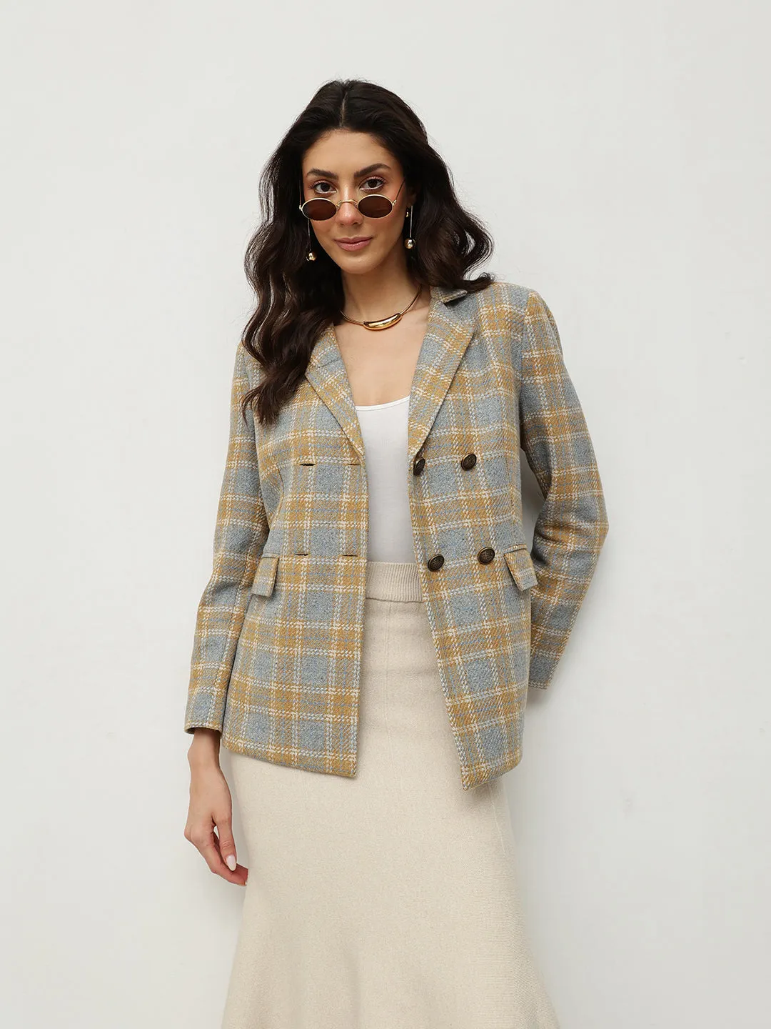 Vintage Plaid Blazer