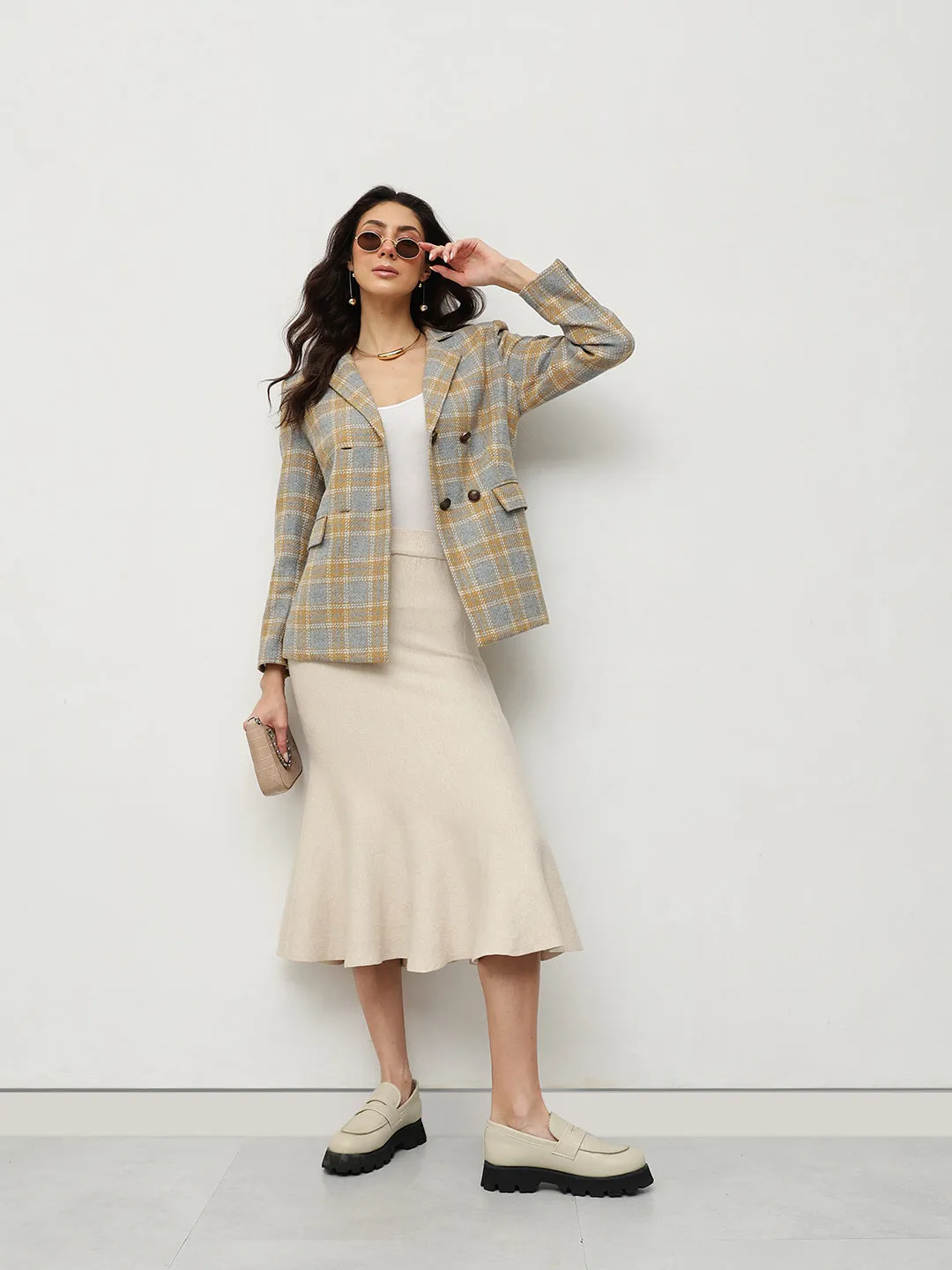 Vintage Plaid Blazer
