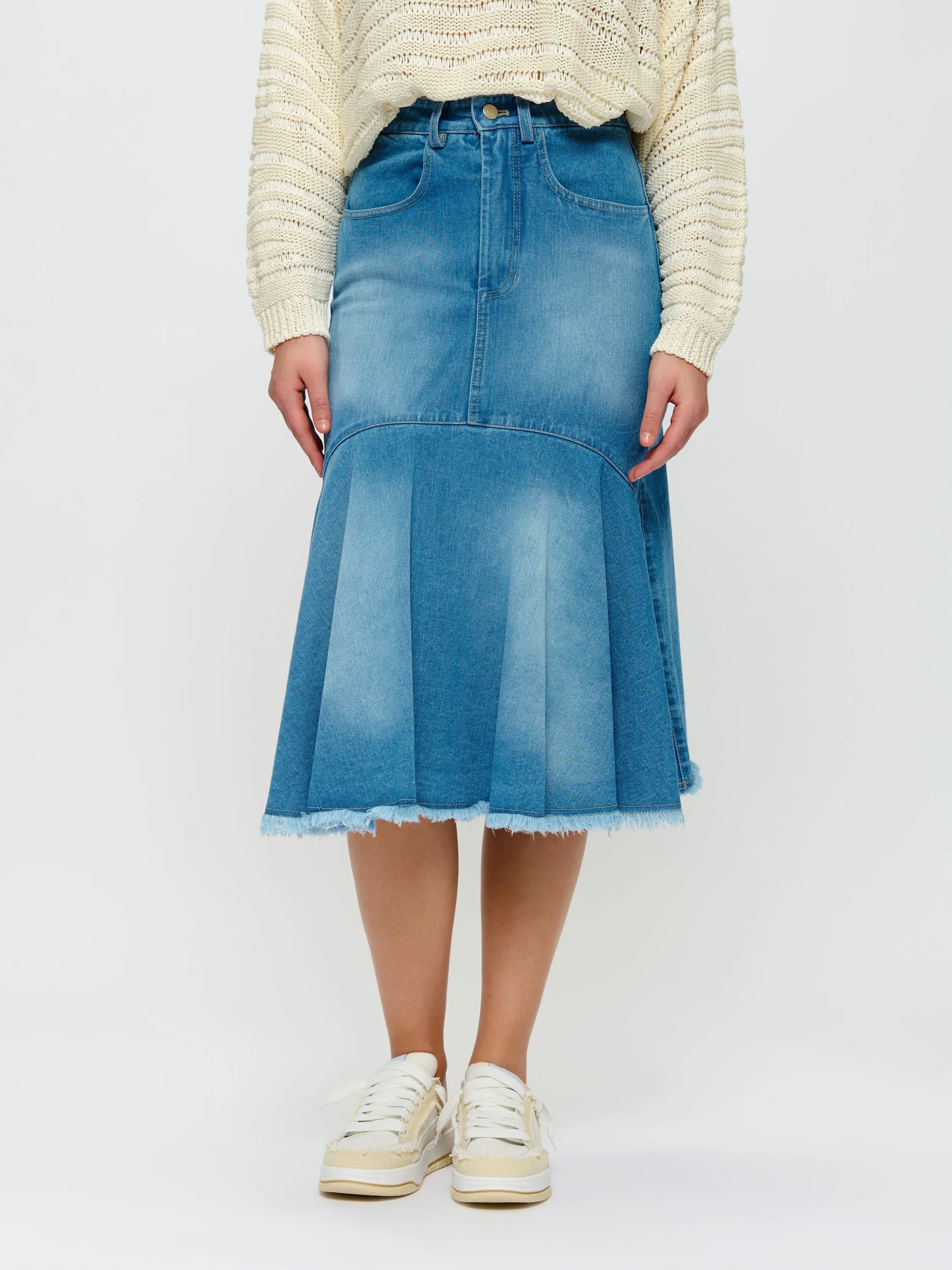 Western-Inspired Denim Skirt