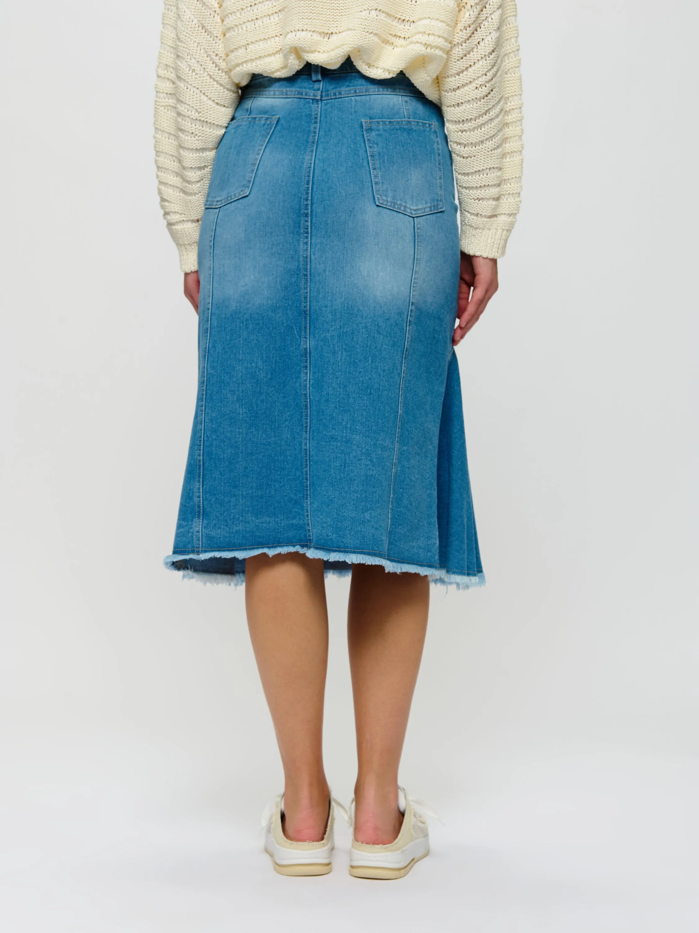 Western-Inspired Denim Skirt
