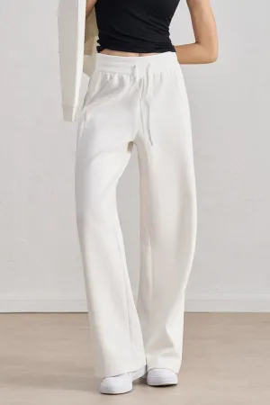 Women's Casual Wide-Leg Pants in Taupe with Drawstring Everyday Wear